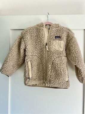 Patagonia Cream Sherpa Fleece Jacket - Kids